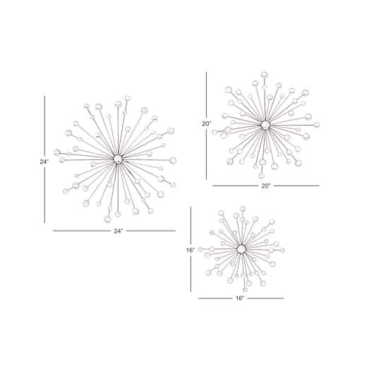 Clear Acrylic Starburst Glam Wall Decor Set